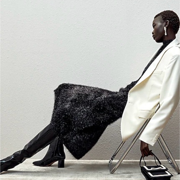 J. Crew Collection textured metallic A-line skirt XS - Picture 6 of 8